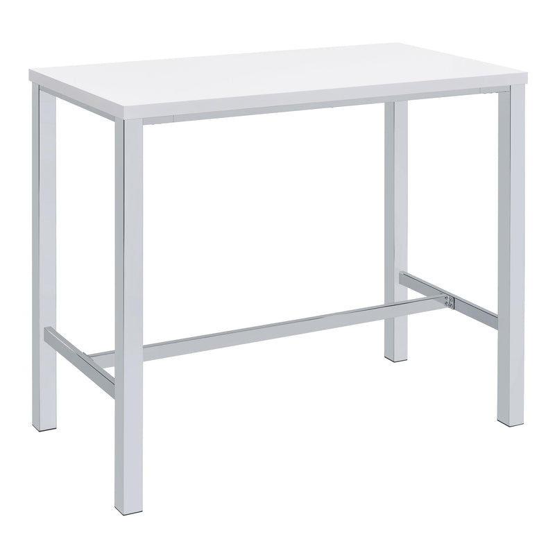Natividad 5-piece Pub Height Bar Table Set White High Gloss - detail 3