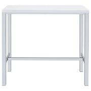 Natividad 5-piece Pub Height Bar Table Set White High Gloss - detail 4