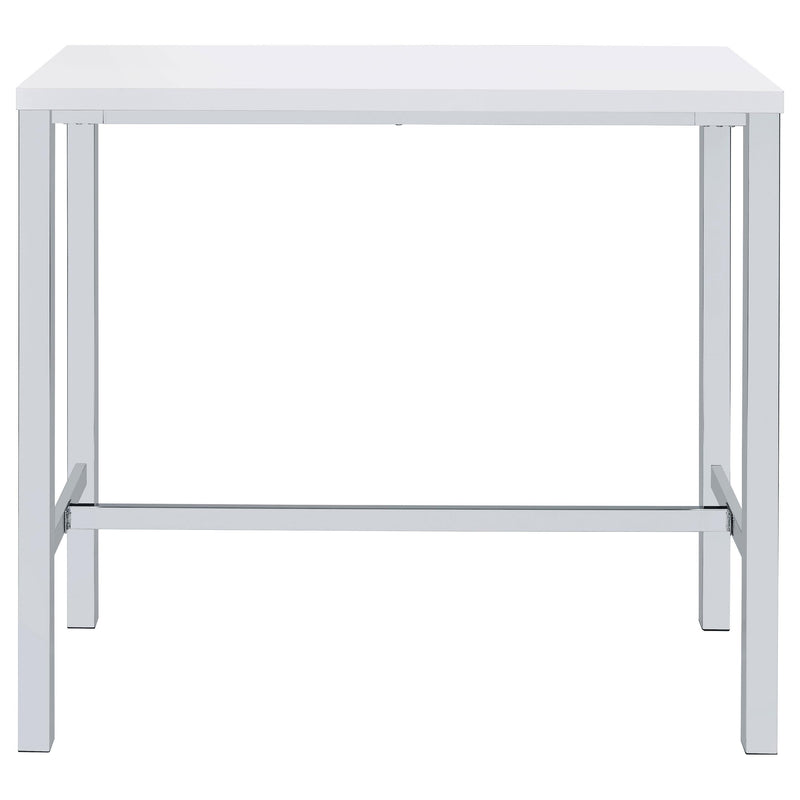 Natividad 5-piece Pub Height Bar Table Set White High Gloss - detail 4