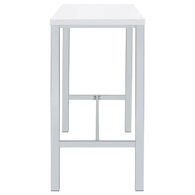 Natividad 5-piece Pub Height Bar Table Set White High Gloss - detail 7