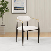 Bradbury Fabric Upholstered Dining Arm Chair Beige (Set of 2) - alternate view