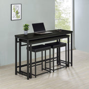 Hawes 4-piece Multipurpose Counter Height Table Set Black