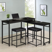Hawes 4-piece Multipurpose Counter Height Table Set Black - alternate view