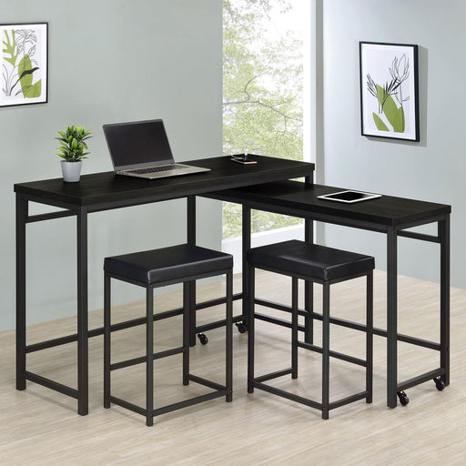 Hawes 4-piece Multipurpose Counter Height Table Set Black - alternate view