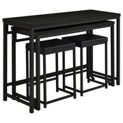 Hawes 4-piece Multipurpose Counter Height Table Set Black - detail 4