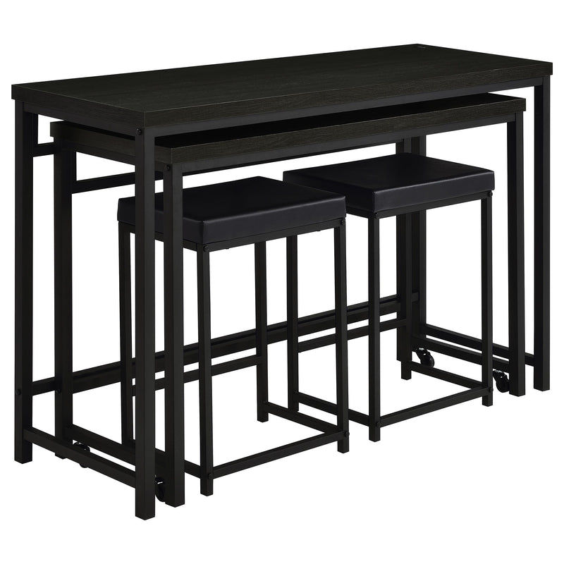 Hawes 4-piece Multipurpose Counter Height Table Set Black - detail 4