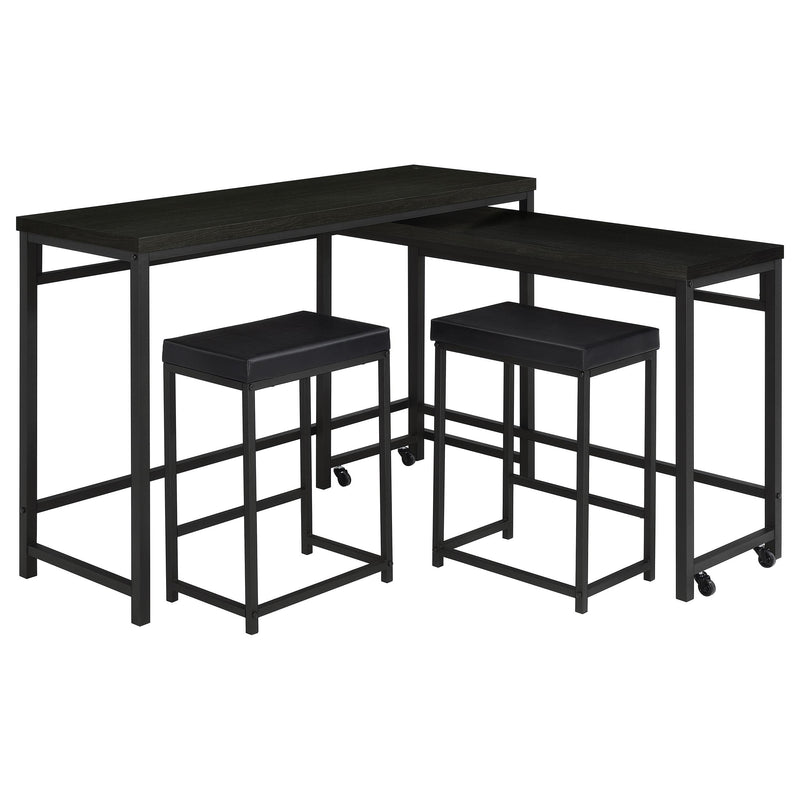 Hawes 4-piece Multipurpose Counter Height Table Set Black - detail 5