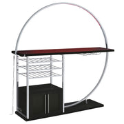 Risley 2-door Circular LED Wine Cabinet Dark Charcoal - detail 6