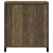 Arlington Sliding Door Home Bar Wine Cabinet Rustic Oak - detail 5