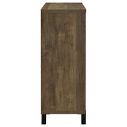 Arlington Sliding Door Home Bar Wine Cabinet Rustic Oak - detail 6