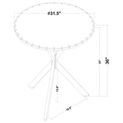 Kenzo Round 32-inch Galvanized Steel Bistro Counter Height Table Silver - detail 7