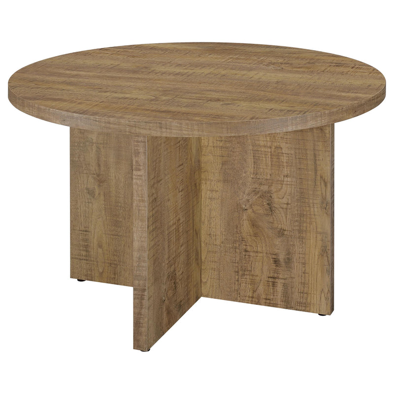 Jamestown Round 47-inch Composite Wood Dining Table Mango - detail 4