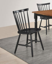 Hollyoak Windsor Wood Dining Side Chair Black (Set of 2) - alternate view