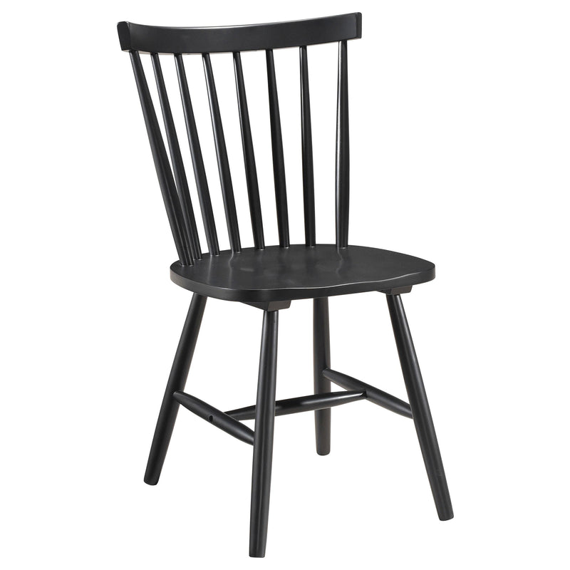Hollyoak Windsor Wood Dining Side Chair Black (Set of 2) - detail 3