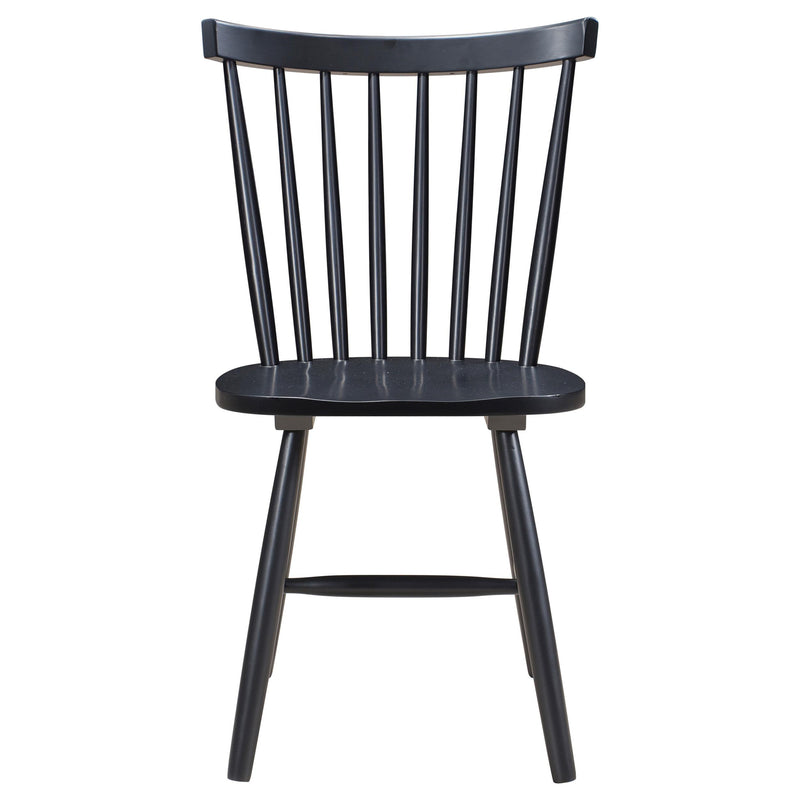 Hollyoak Windsor Wood Dining Side Chair Black (Set of 2) - detail 4