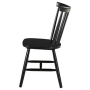 Hollyoak Windsor Wood Dining Side Chair Black (Set of 2) - detail 6