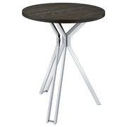 Edgerton Round 35-inch Pub Height Bistro Bar Table Dark Oak - alternate view