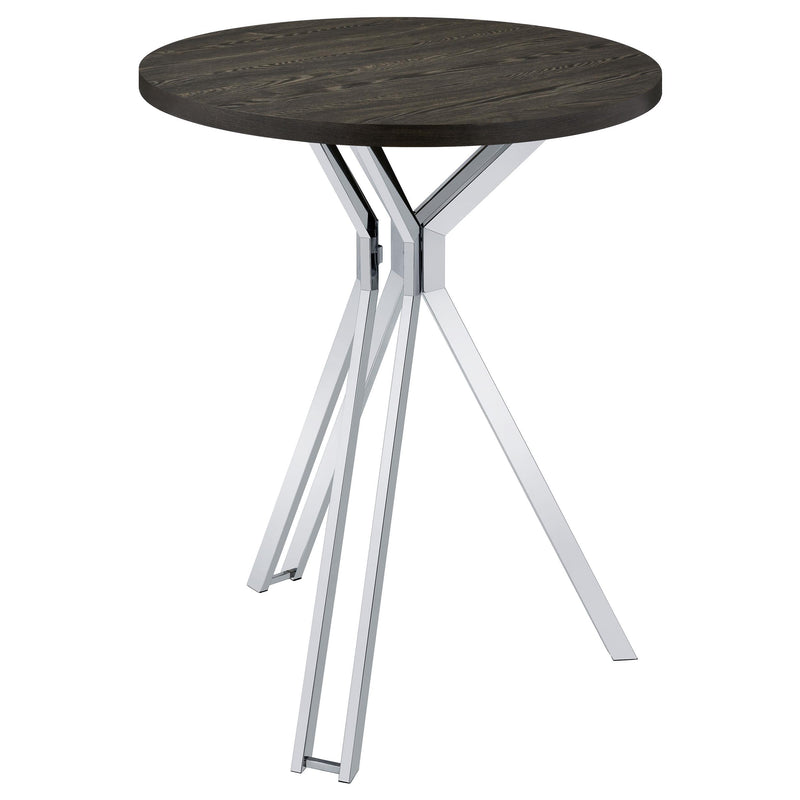 Edgerton Round 35-inch Pub Height Bistro Bar Table Dark Oak - alternate view