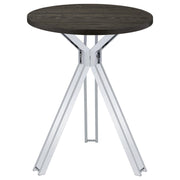 Edgerton Round 35-inch Pub Height Bistro Bar Table Dark Oak - detail 3