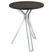 Edgerton Round 35-inch Pub Height Bistro Bar Table Dark Oak - detail 4