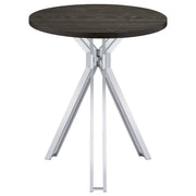 Edgerton Round 35-inch Pub Height Bistro Bar Table Dark Oak - detail 5