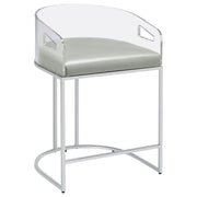 Thermosolis Clear Acrylic Counter Chair Chrome (Set of 2) - detail 3