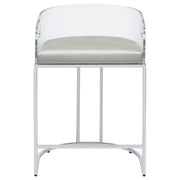 Thermosolis Clear Acrylic Counter Chair Chrome (Set of 2) - detail 4