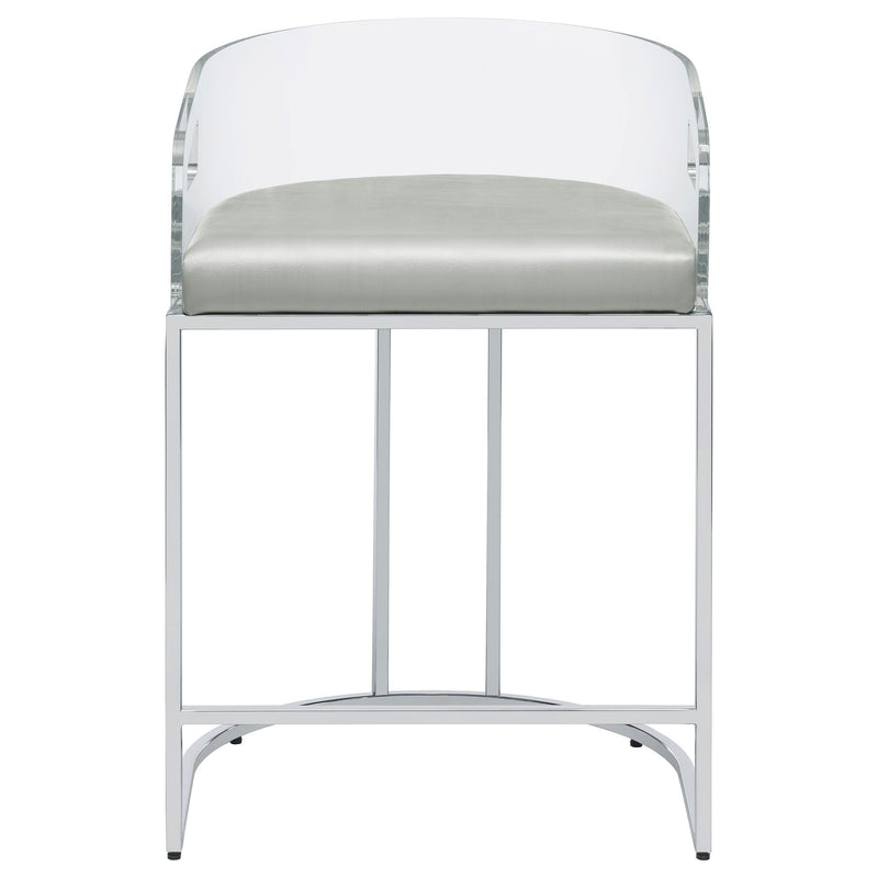 Thermosolis Clear Acrylic Counter Chair Chrome (Set of 2) - detail 4