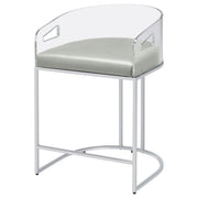 Thermosolis Clear Acrylic Counter Chair Chrome (Set of 2) - detail 5