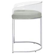 Thermosolis Clear Acrylic Counter Chair Chrome (Set of 2) - detail 6