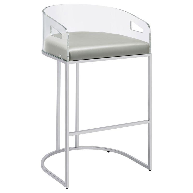 Thermosolis Clear Acrylic Bar Chair Chrome (Set of 2) - detail 3
