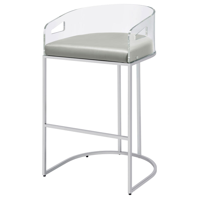 Thermosolis Clear Acrylic Bar Chair Chrome (Set of 2) - detail 5