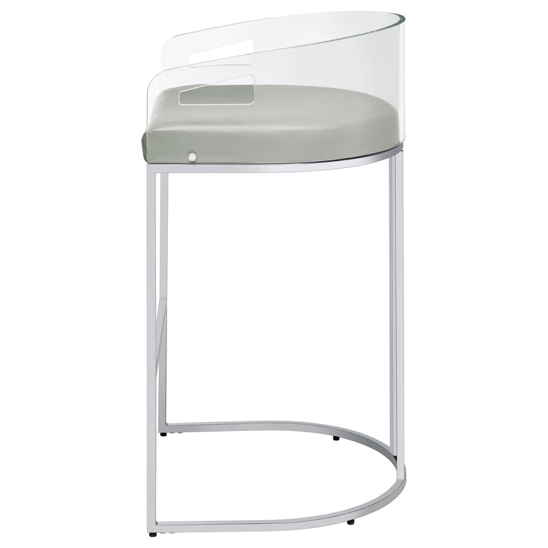 Thermosolis Clear Acrylic Bar Chair Chrome (Set of 2) - detail 6