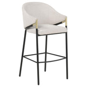 Chadwick Fabric Upholstered Bar Chair Beige (Set of 2) - alternate view