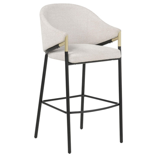 Chadwick Fabric Upholstered Bar Chair Beige (Set of 2) - alternate view