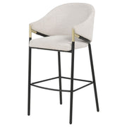 Chadwick Fabric Upholstered Bar Chair Beige (Set of 2) - detail 4