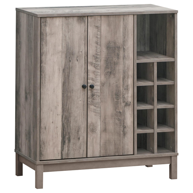 Cheyenne 2-door Home Bar Wine Cabinet Weathered Acacia - alternate view