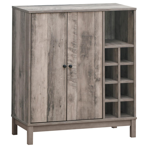 Cheyenne 2-door Home Bar Wine Cabinet Weathered Acacia - alternate view