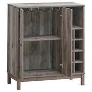 Cheyenne 2-door Home Bar Wine Cabinet Weathered Acacia - detail 3