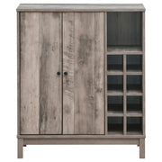Cheyenne 2-door Home Bar Wine Cabinet Weathered Acacia - detail 4