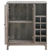 Cheyenne 2-door Home Bar Wine Cabinet Weathered Acacia - detail 5