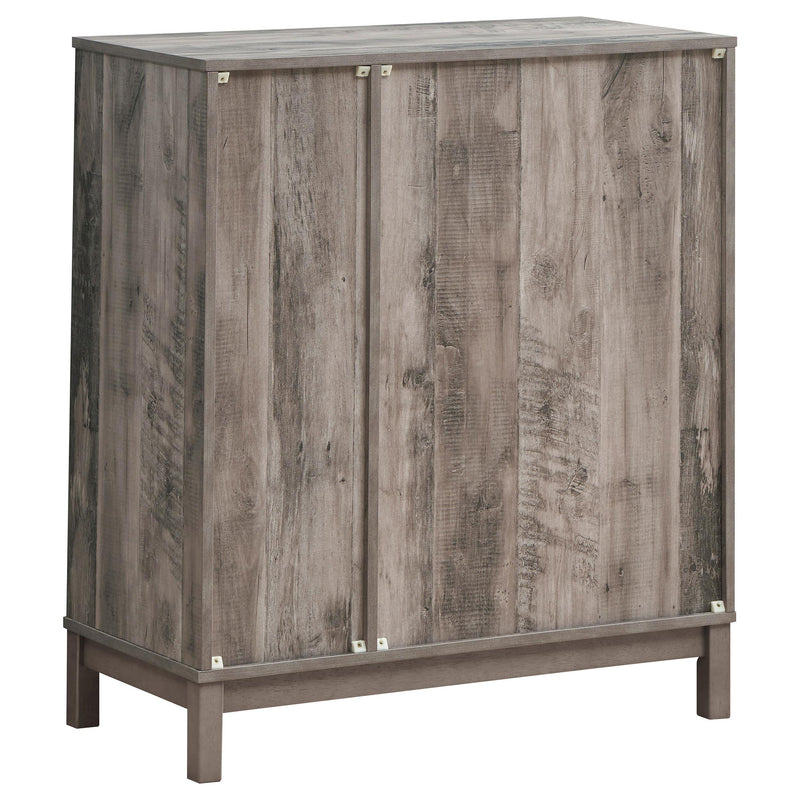 Cheyenne 2-door Home Bar Wine Cabinet Weathered Acacia - detail 6