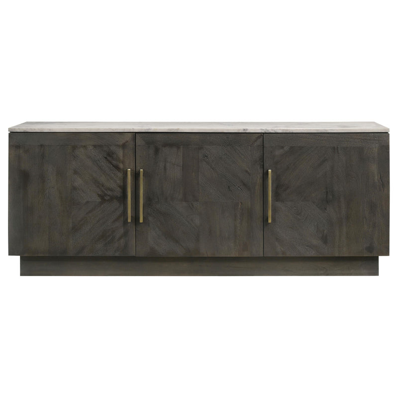 Dennis 3-door Marble Top Sideboard Buffet Tobacco Grey - detail 5