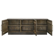 Dennis 3-door Marble Top Sideboard Buffet Tobacco Grey - detail 6