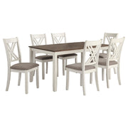 Fortress 7-piece Rectangular Dining Set Vintage Vanilla - alternate view