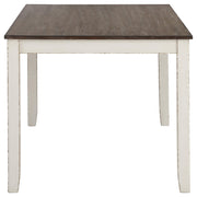 Fortress 7-piece Rectangular Dining Set Vintage Vanilla - detail 5
