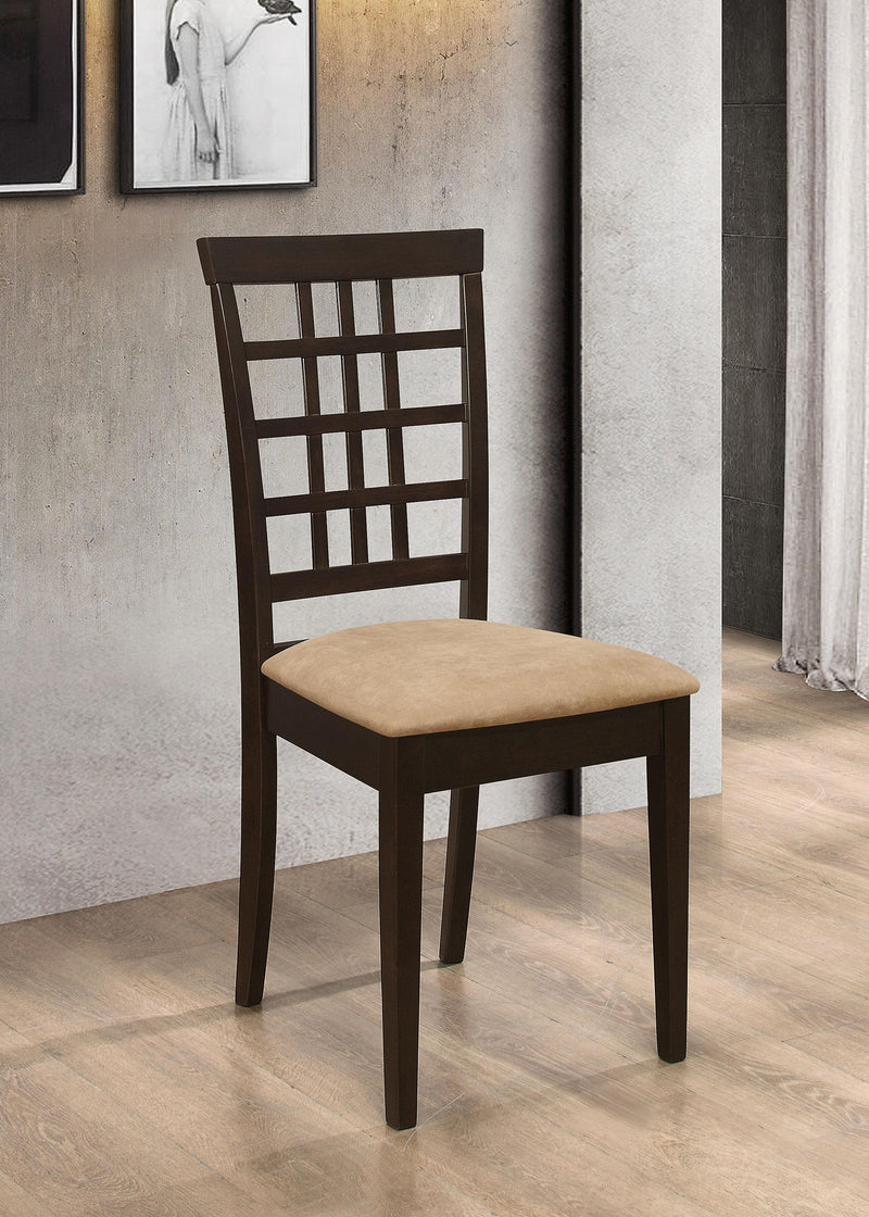 Kelso Lattice Back Dining Side Chair Cappuccino (Set of 2) - alternate view