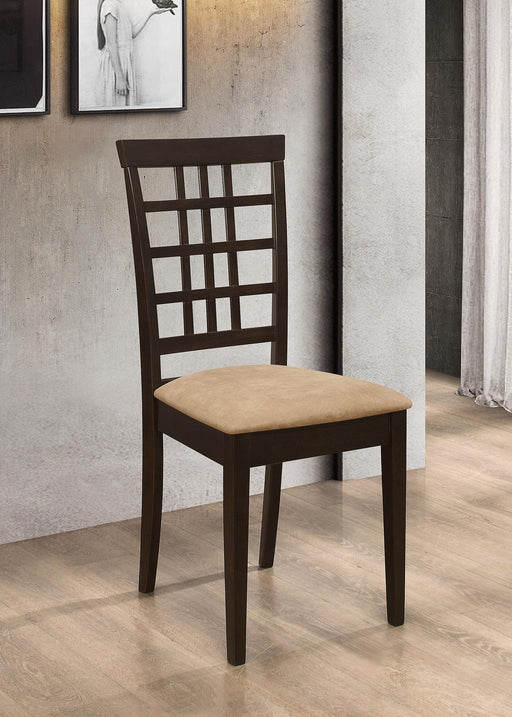 Kelso Lattice Back Dining Side Chair Cappuccino (Set of 2) - alternate view