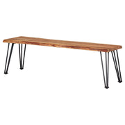 Sherman Wood Dining Bench Natural Acacia - detail 4