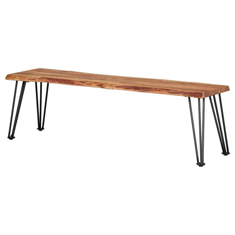 Sherman Wood Dining Bench Natural Acacia - detail 4